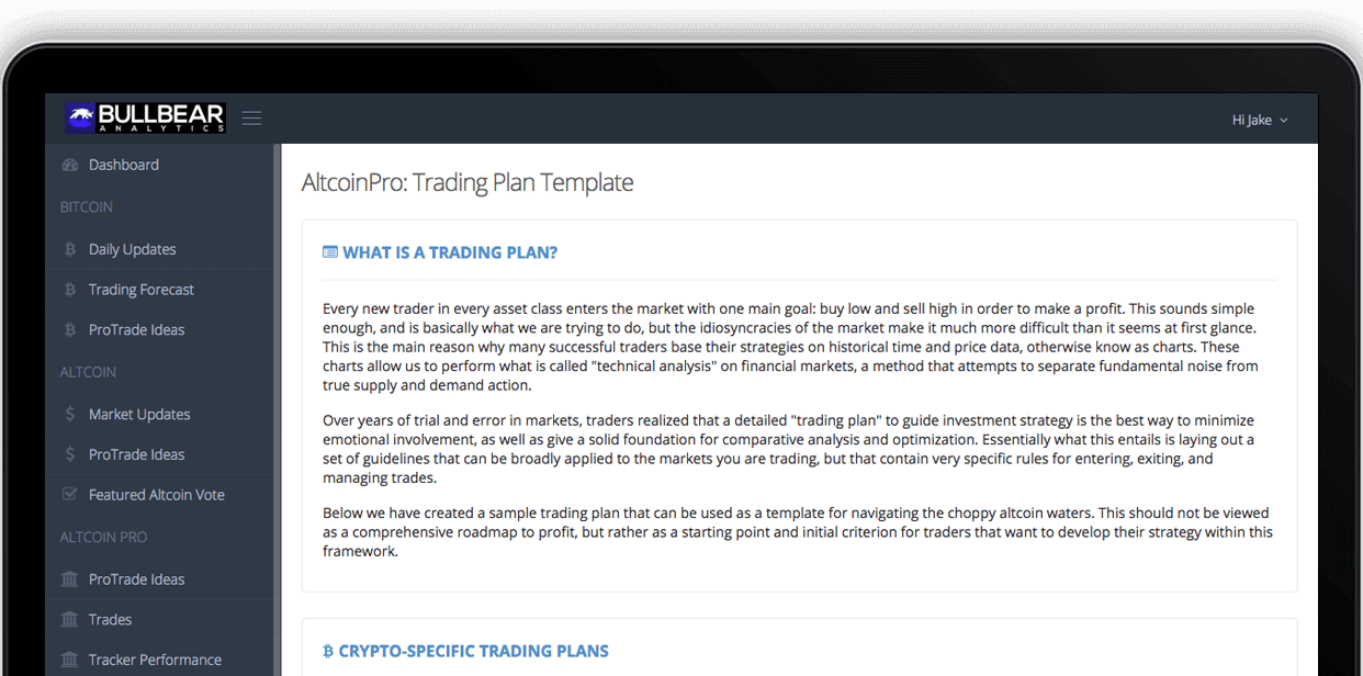 Altcoin Trading Plan Template